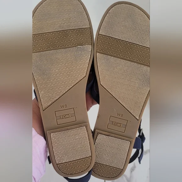 Toms stylish Navy Sandals with Braided Strap - Picture 2 of 5